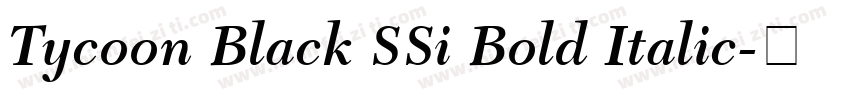 Tycoon Black SSi Bold Italic字体转换